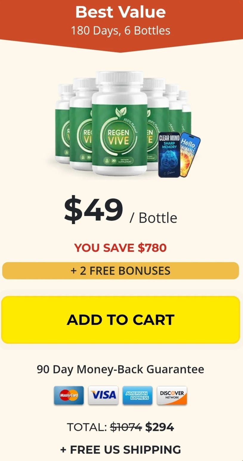 RegenVive price 6 bottle
